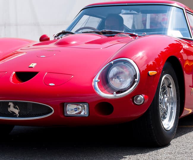 A classic red Ferrari